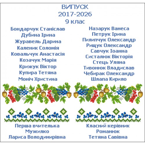 СК-9556 - шкільний рушник під вишивку "Символ мужності та краси" (варіант 3)
