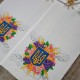 Друкований рушник "Сяйво Тризуба в квітах" СКД-4