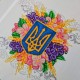 Друкований рушник "Сяйво Тризуба в квітах" СКД-4