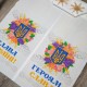 Друкований рушник "Сяйво Тризуба в квітах" (Слава Україні! Героям Слава!) СКД-6