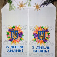 Друкований рушник "Сяйво Тризуба в квітах" (З Днем Знань!) СКД-7