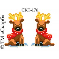 СКТ-176 термоналіпка під вишивку "Святковий олень" СКТ-176 термоналіпка під вишивку "Святковий олень"