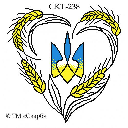 СКТ-238 термоналіпка під вишивку "Трузуб в колоссі"