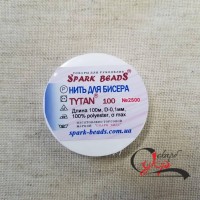 Нитка для бісеру Tytan №100 Ariadna 100 м. Spark Beads (біла)