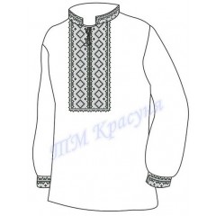Заготовка чоловічої вишиванки "Оберіг долі" (чорно-біла)