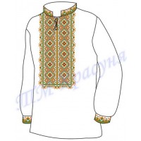 Заготовка чоловічої вишиванки - Геометричний орнамент "Кубик"