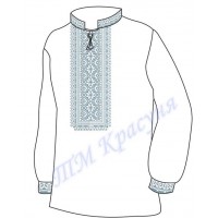 Заготовка чоловічої вишиванки "Восьмикутна зірка" (блакитна)