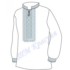 Заготовка чоловічої вишиванки "Восьмикутна зірка" (блакитна)