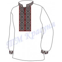 Заготовка чоловічої вишиванки "Восьмикутна зірка" (темна)