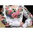 Заготовка жіночої сорочки з нанесеним малюнком під вишивку "Троянди переплетені з фіалками"