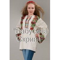 Заготовка жіночої сорочки з нанесеним малюнком під вишивку "Багатство квітів"