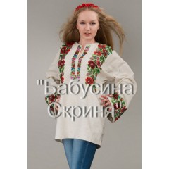 Заготовка жіночої сорочки з нанесеним малюнком під вишивку "Багатство квітів"