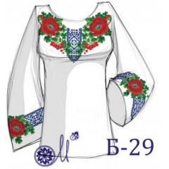 Заготовка бісерної вишиванки - композиція "Маки та калина"