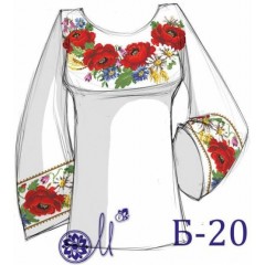 Заготовка бісерної вишиванки "Маковий віночок"