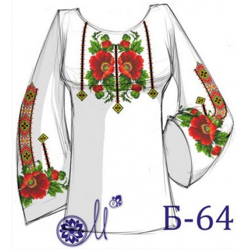 Заготовка бісерної вишиванки "Маковий цвіт"